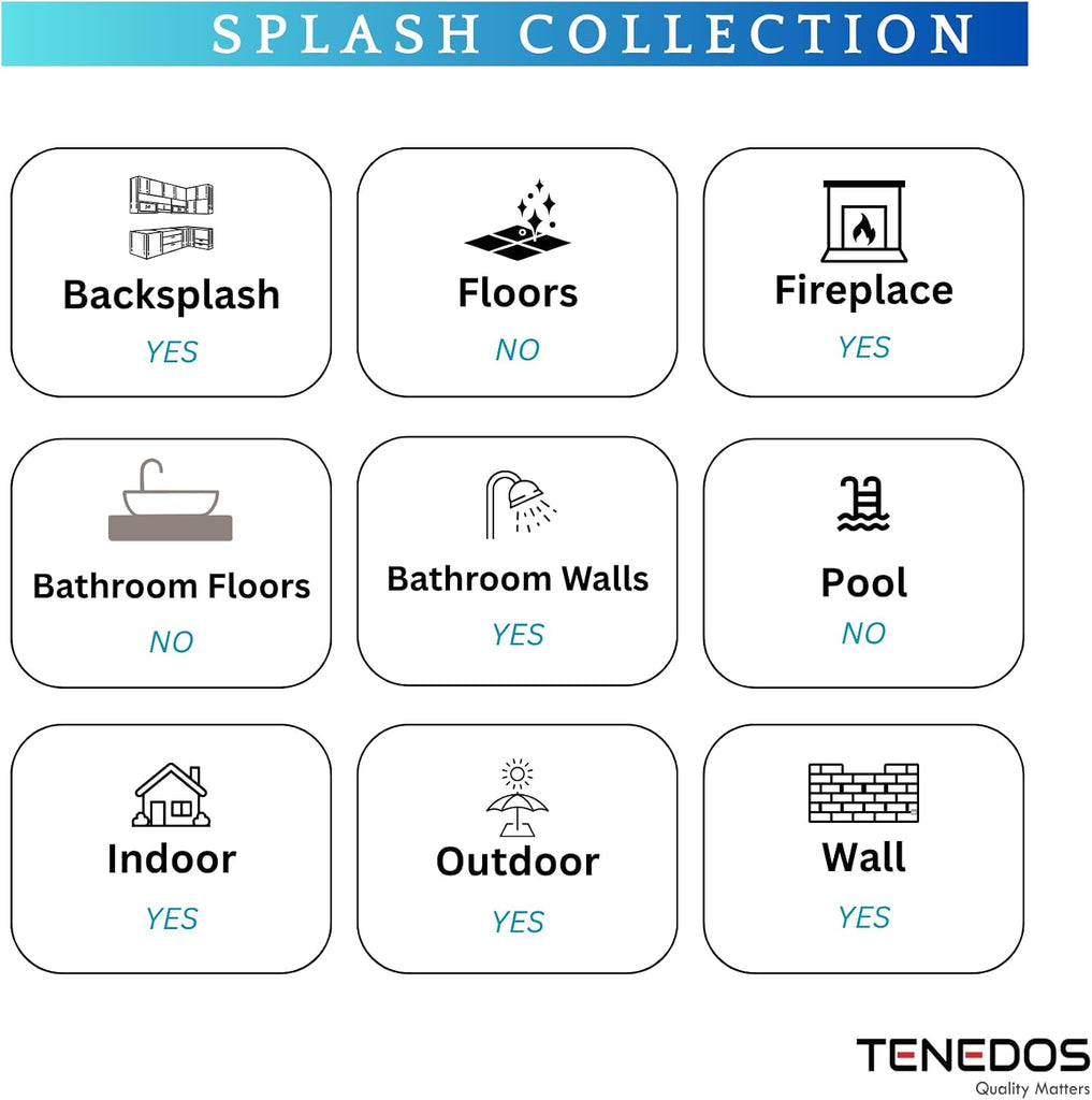3x6 Glossy White Ceramic Subway Tile - Box of 10 Shiny Wall Backsplash, Bathroom, Shower, Accent Walls - Easy to