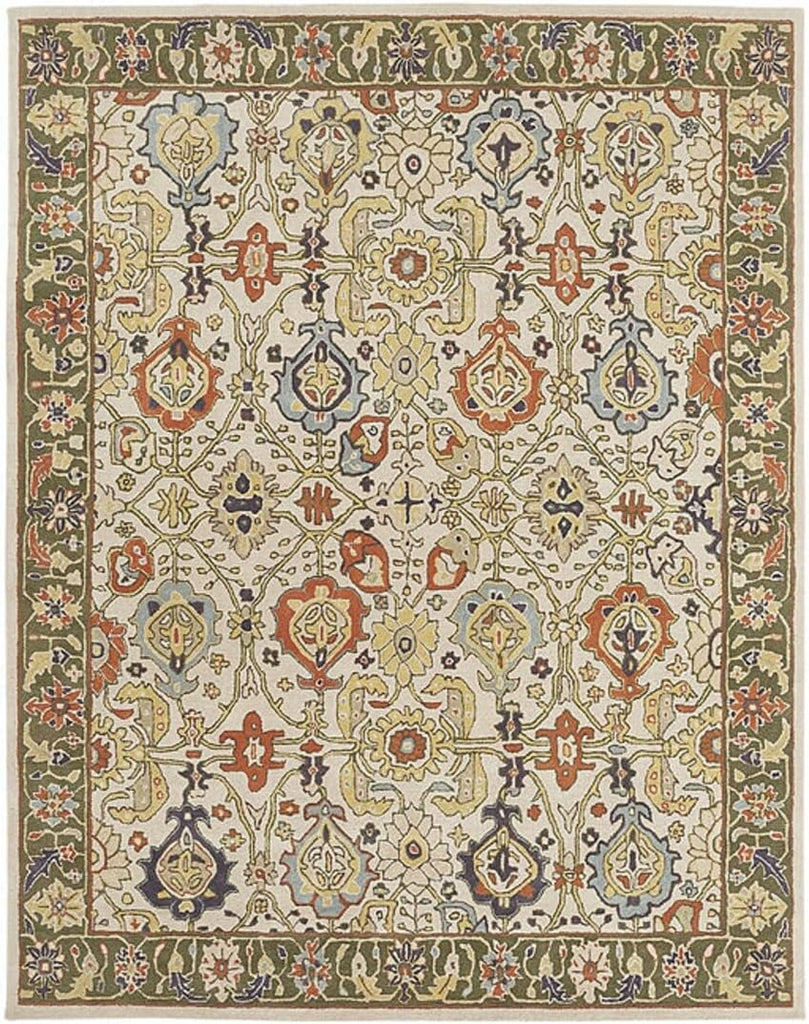 Handmade Traditional Oriental Premium 100% Wool Area Rugs & Carpet Luxury Home (Beige, 9x12 Rectangular)