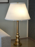 Spyglass Table Lamp with Antique Brass Finish, Classic Style, 30.5" Height, 17" Width, 17" Depth