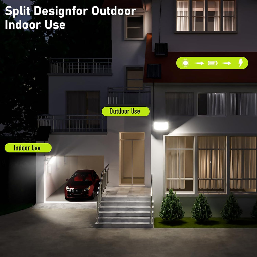 Solar Flood Lights Outdoor, 30000mAh Solar Powered Outside Light Dusk to Dawn Waterproof Security Commercial Lighting