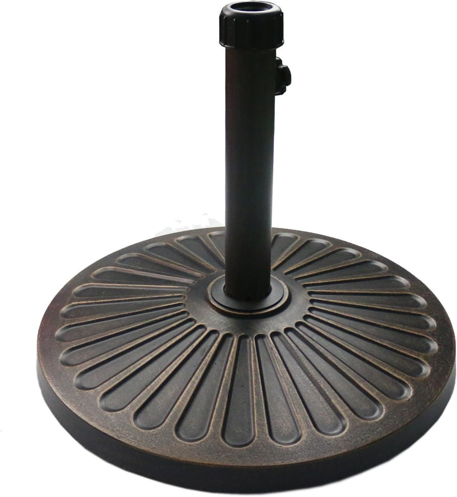 18" 30.2-lbs Heavy Duty Round Antiqued Umbrella Base - Bronze