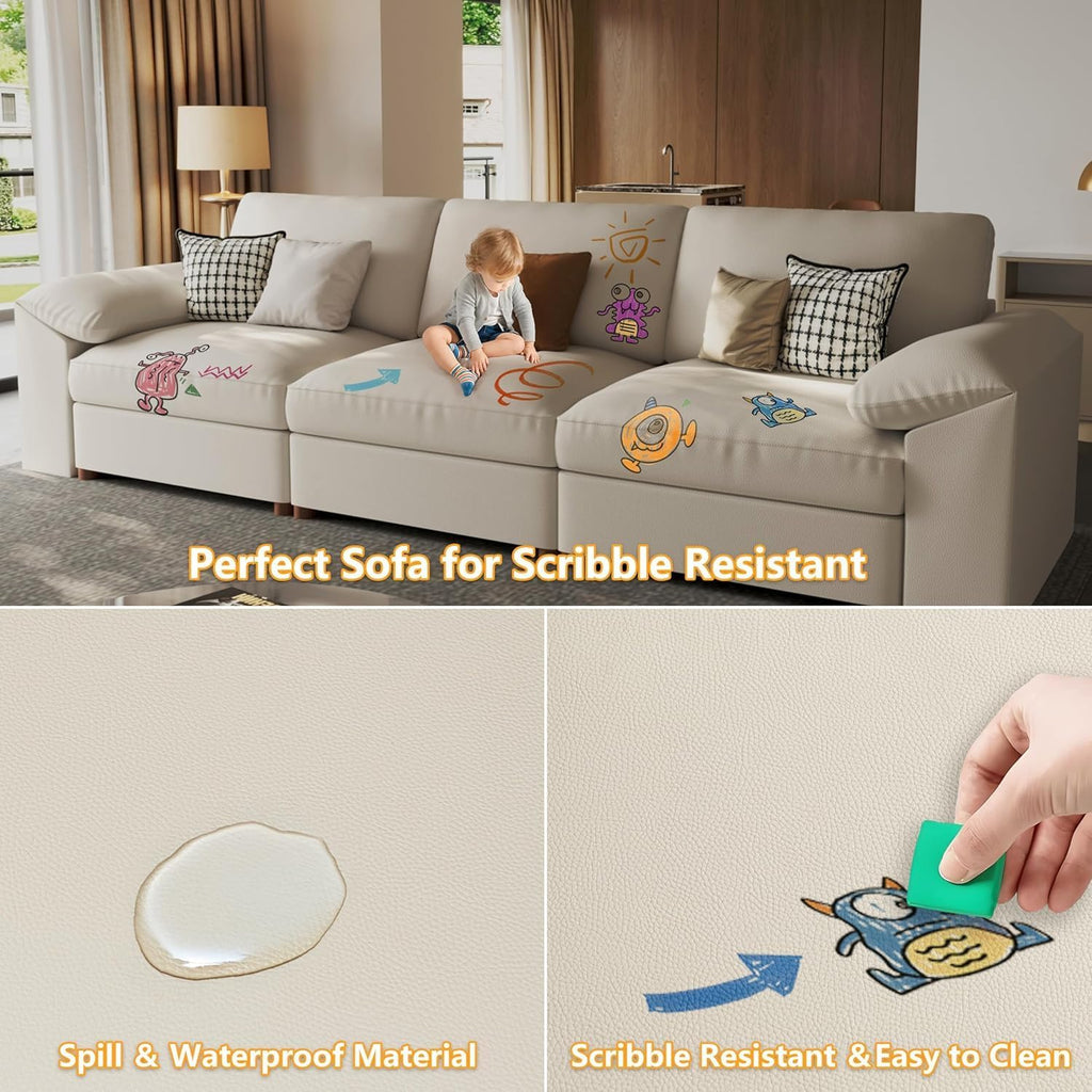 Modular Sectional Sofa, L Shaped Sofas, Beige