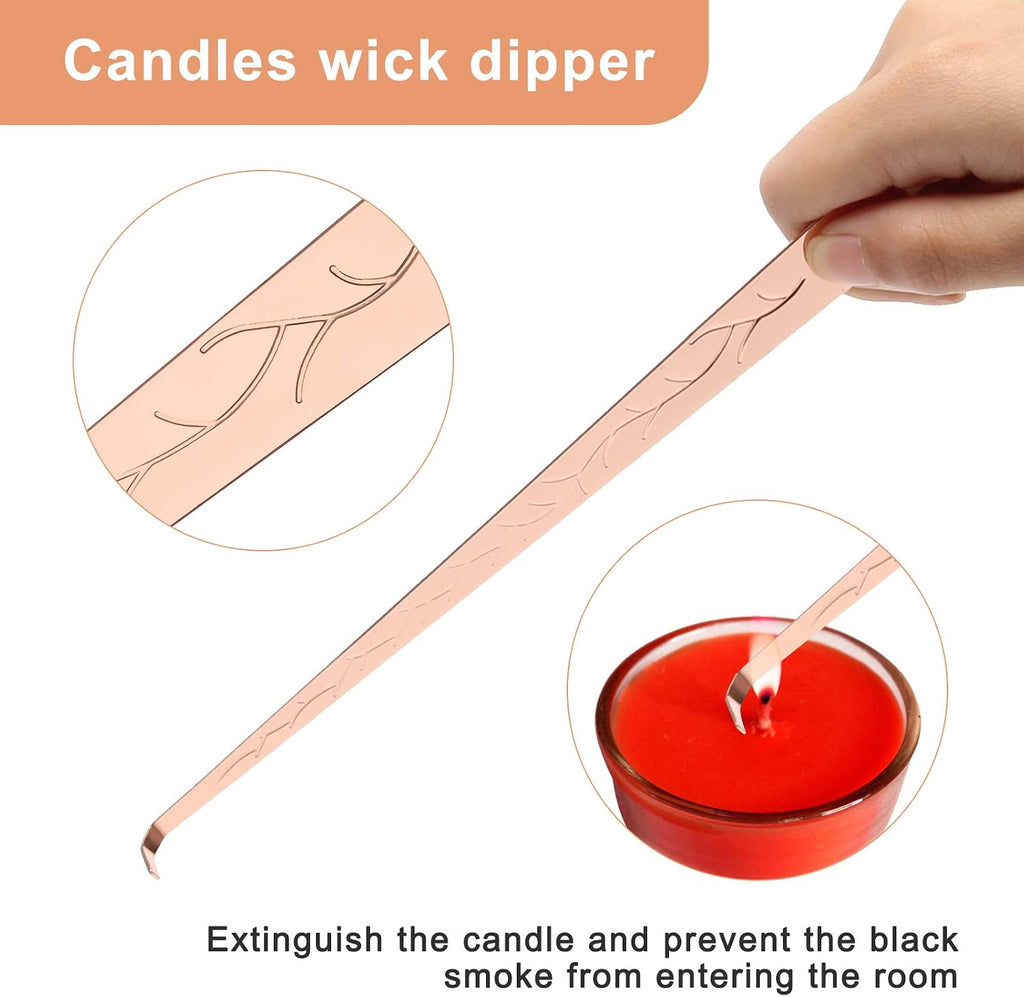3 in 1 Candle Snuffer Set, 3P Candle Accessory Set with Candle Wick Trimmer, Candle Snuffer and Candles Wick Dipper