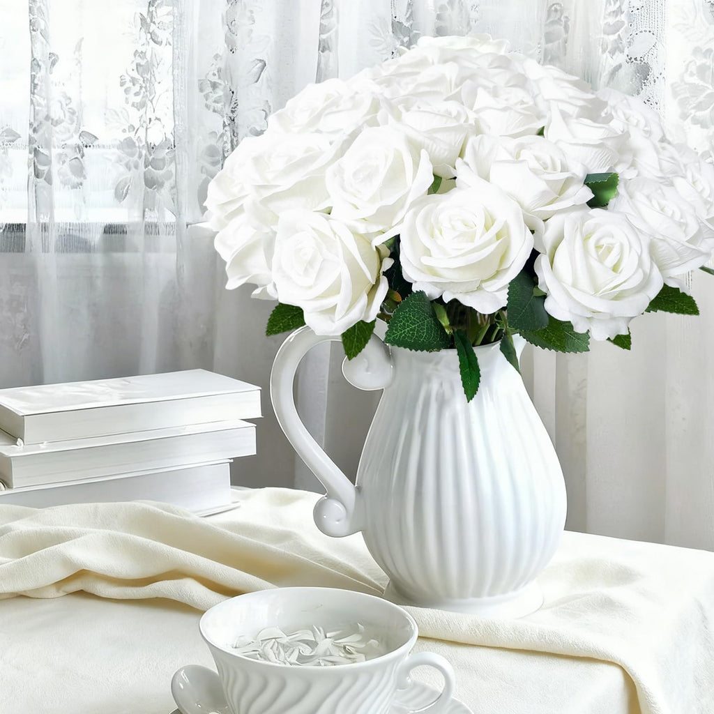 100Pcs White Roses — Faux Plants & Florals | Casa Home Living