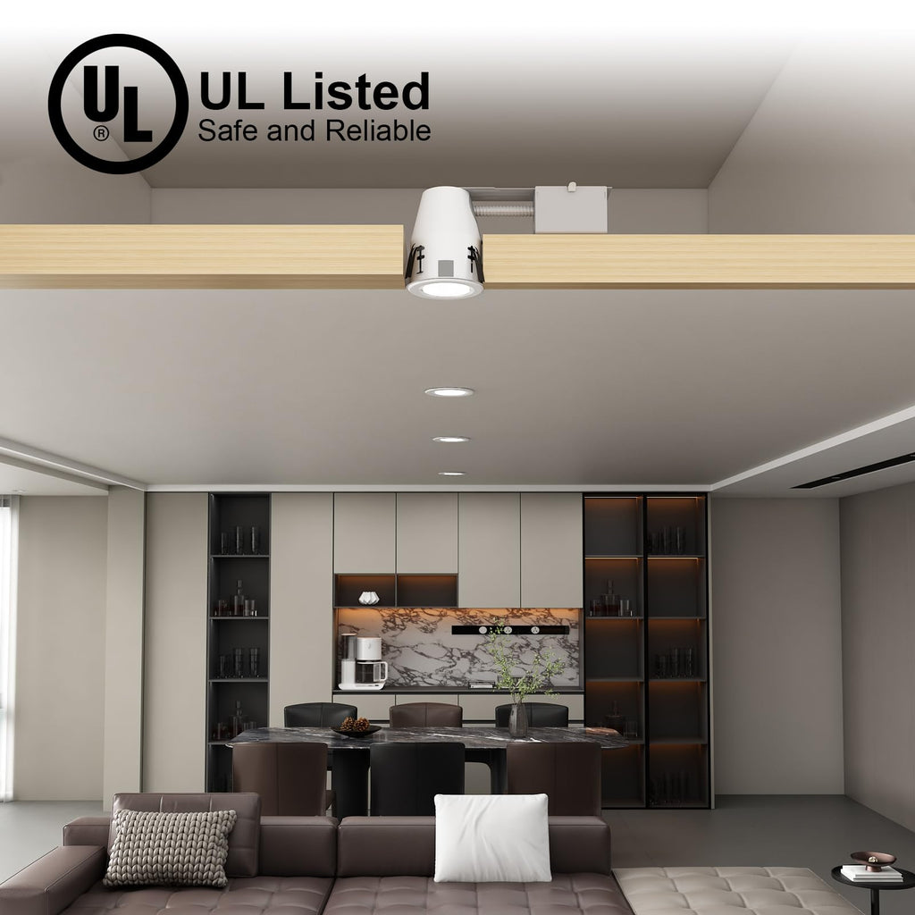 4 Inch Remodel Recessed Lighting Housing IC Rated UL-Listed 8Pack
