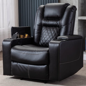 Electric Power Recliner Chair with USB Ports and Cup Holders