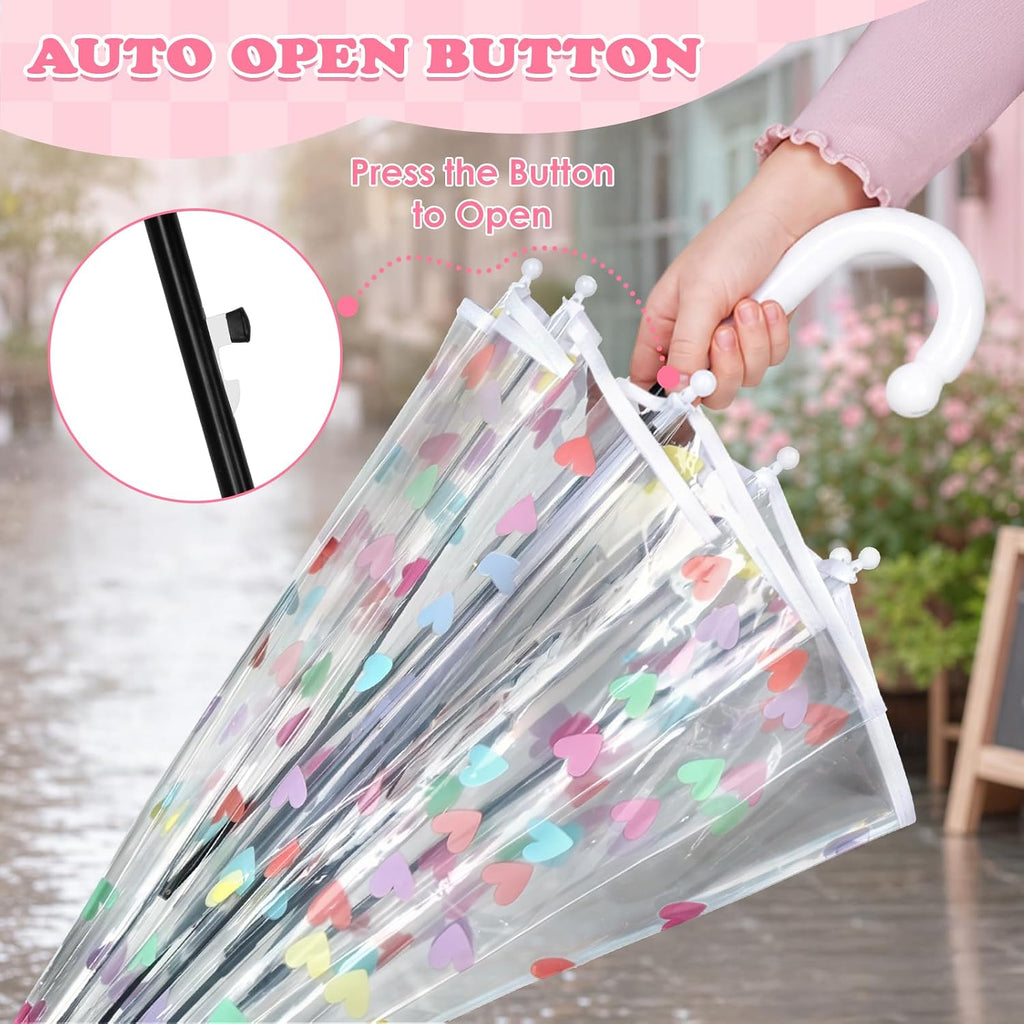 Kids Umbrella Bubble Clear Umbrella with Dome Canopy for Toddler Girls Boys