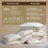 Lightweight Organic Feather Down Comforter Queen