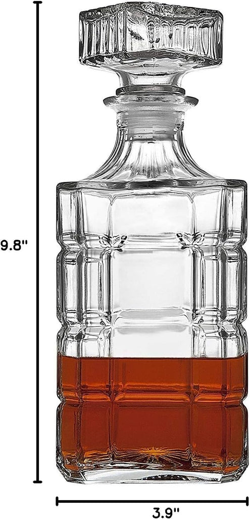 Whiskey Decanter for Scotch Liquor Bourbon or Wine - 750ml