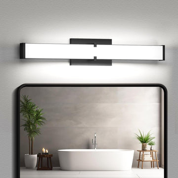 Modern LED Light Fixtures 40 Inch, 40W 3600 Lumen Dimmable Vanity Light, 5CCT Lights, Black, ETL Certified