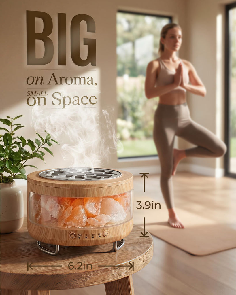 Essential Oil Diffuser with Himalayan Salt Lamp, Scent Diffusers