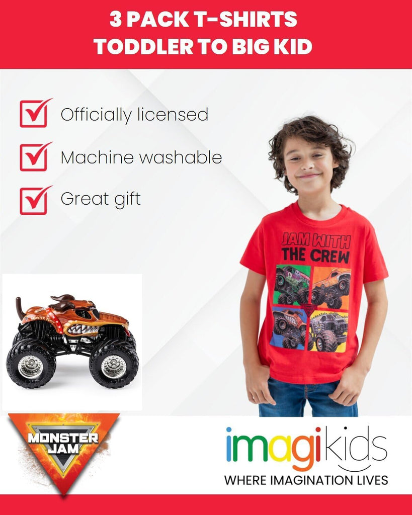 Boys' Pack Short Sleeve T-Shirts Toddler to Big Kid