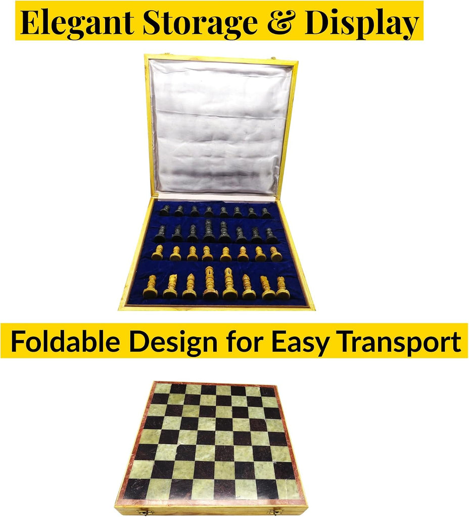 Chess Gifts for Men, 14 in Marble Chess Set, Happy Birthday Gifts for Men, Classic Board Games Collection, Coffee