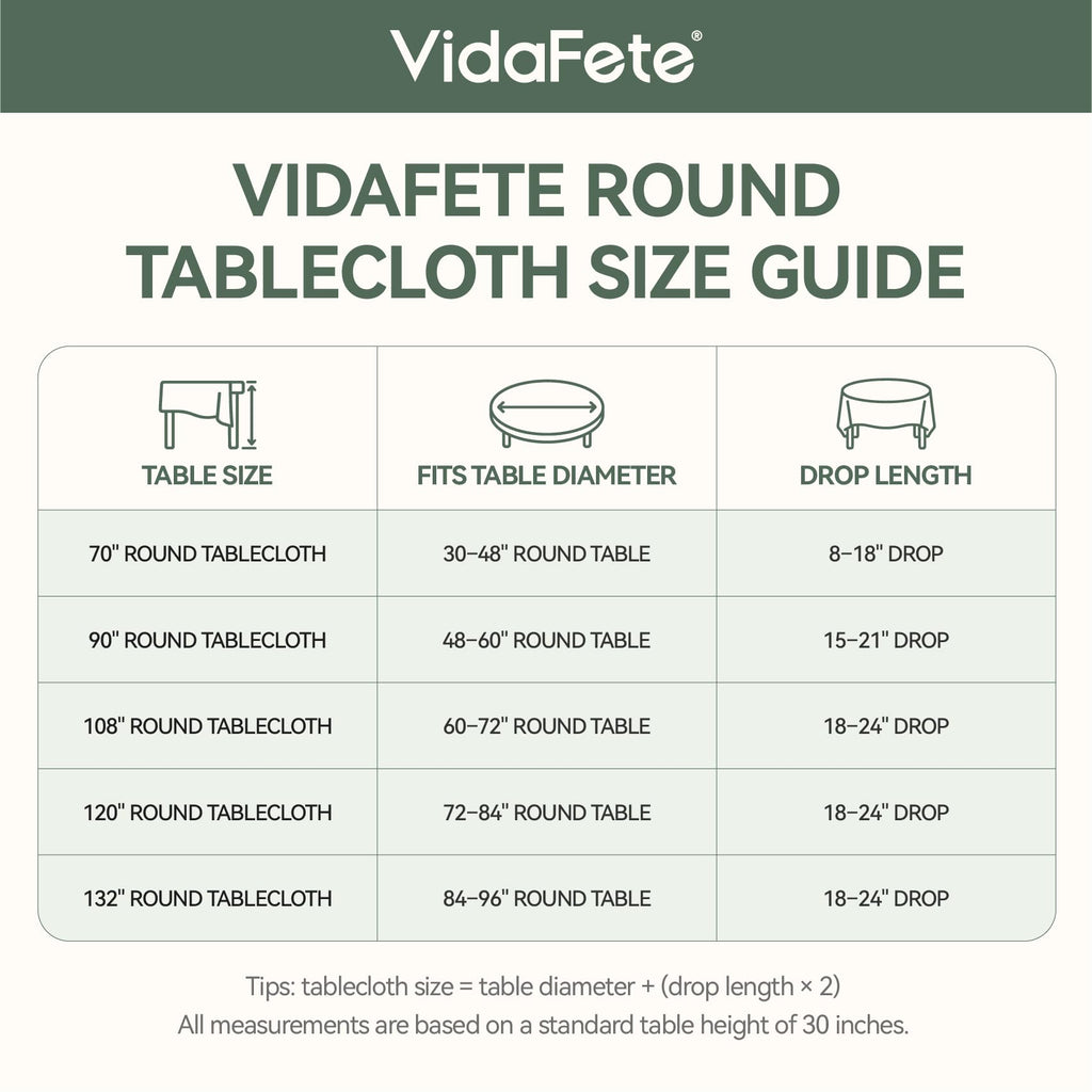 Classic Series 6 Pack 108inch Polyester Round Table Cloth, Black