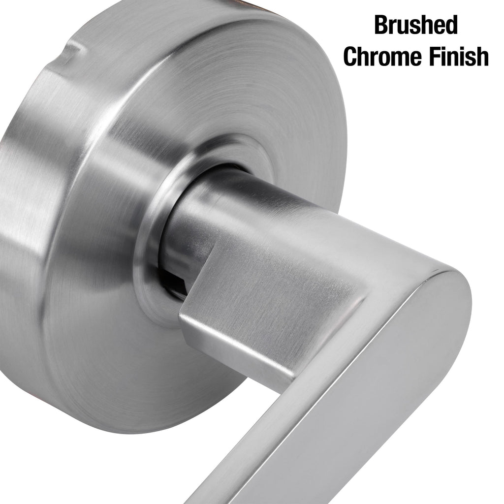 SLCHPG26D Heavy Duty Lever Style, Grade 2 Commercial Passage Door Lock, Brushed Chrome/Chrome