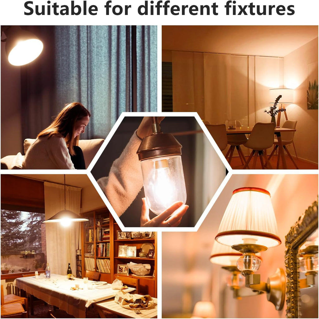 Vintage LED Edison Bulbs, E26 Led Bulb 60W Equivalent, Dimmable Led Light Bulbs, High Brightness 6W 800 LM Warm White