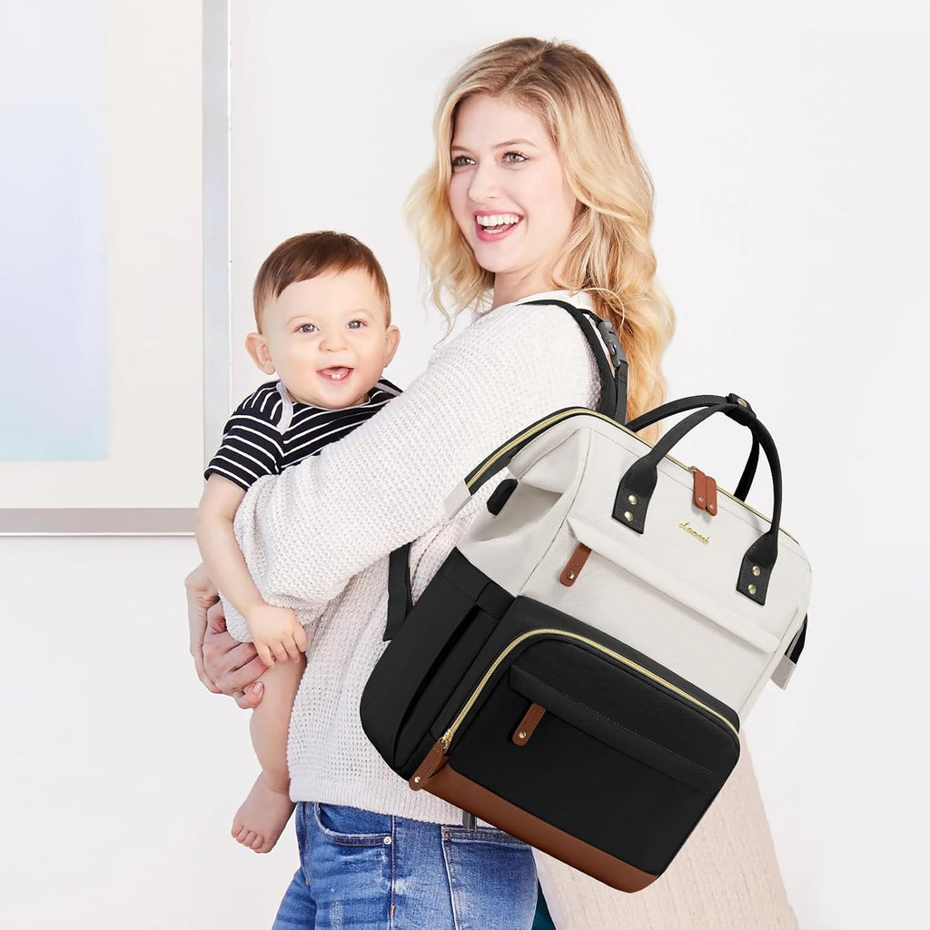 Diaper Bag Backpack, Baby Bag with Changing Station, Large Diaper Backpack for Mom Dads, Waterproof Mommy Bag for Boy
