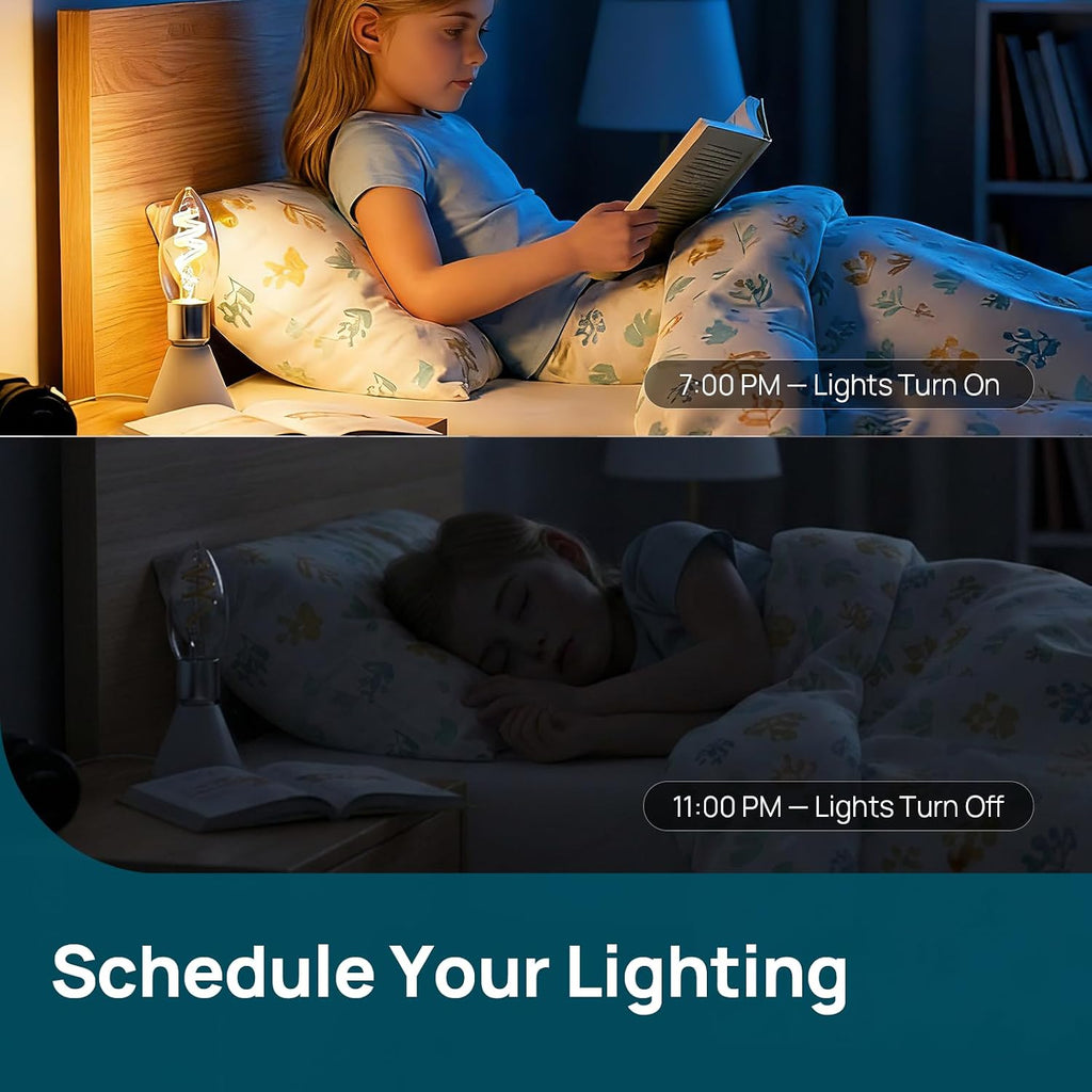 E12 Led Bulb, RGBTW Color Changing Matter Smart Light Bulbs,1 Pack