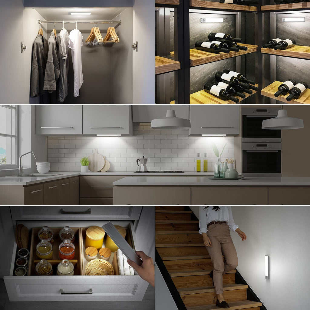 36 LED Closet Light Battery Powered, Super Bright Under Cabinet Lighting, Motion Sensor Indoor, Wireless, 1500mAh