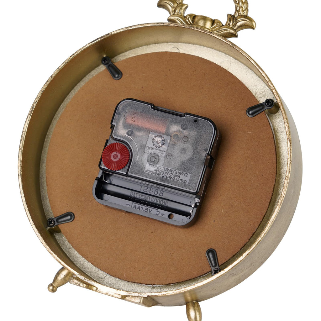 Vintage Table Clock Non-Ticking Battery-Operated