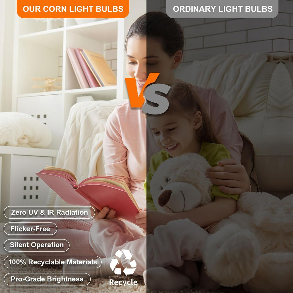 40W LED Corn Light Bulb, 320W Equivalent 5000LM, 5000K Daylight, Waterproof & 90% Energy Saving - E26/e27 Base Corn