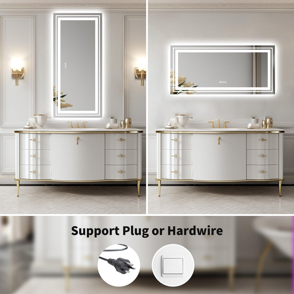 72" x 36" LED Bathroom Mirror with Light