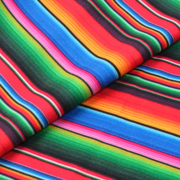 Colorful Ethnic Stripe Printed Double Brushed Polyester Fabric Soft Smooth 4 Way Stretch Knit Fabric by The Yard for