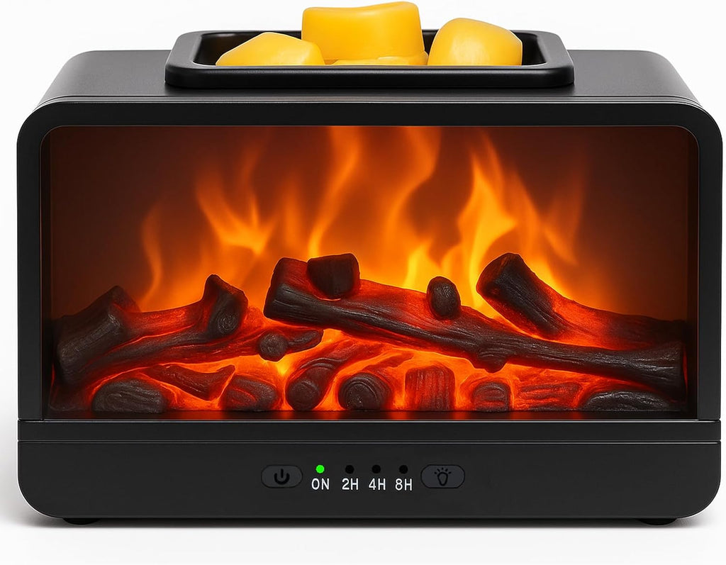 Dynamics Flame Fireplace Electric Wax Melt Warmer PTC Heating Plate Monochromatic Wax Burner Fragrance Wax Warmer for Home Office Gifts & Decor(Black) A132-B0BZSLRCXK