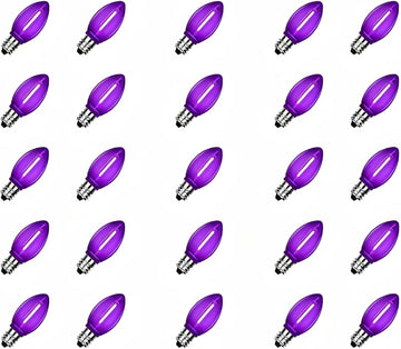 C7 LED Replacement Bulbs Purple, E12 Candelabra Base