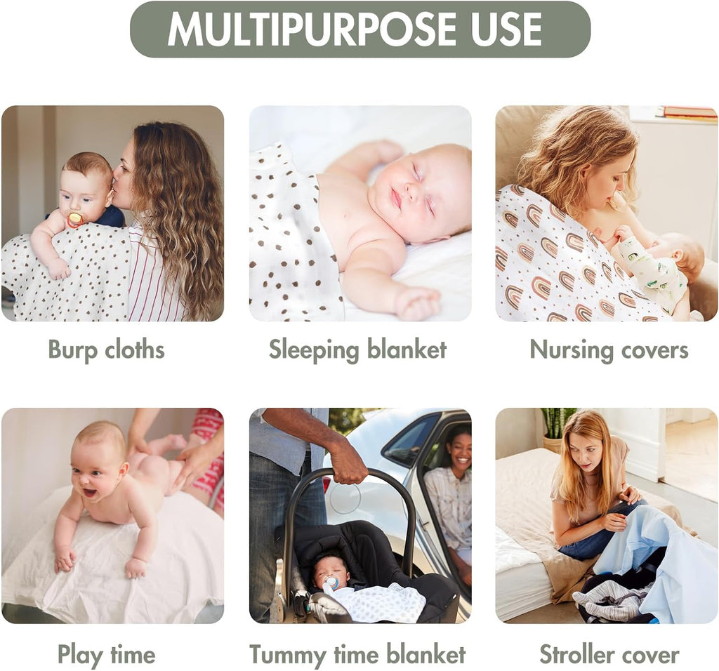Receiving Blankets Muslin Swaddle Blanket for Newborn Girl Boy