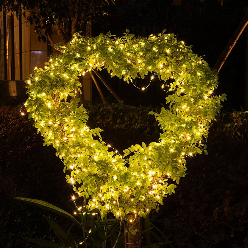 200FT Plug in Fairy Lights Silver Wire, 600 LED Twinkle Lights