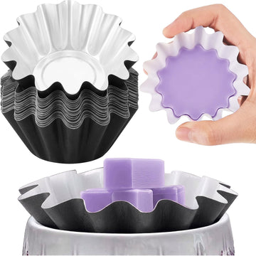 100 Pcs Wax Melt Liners Leakproof Reusable for Warmers, Black