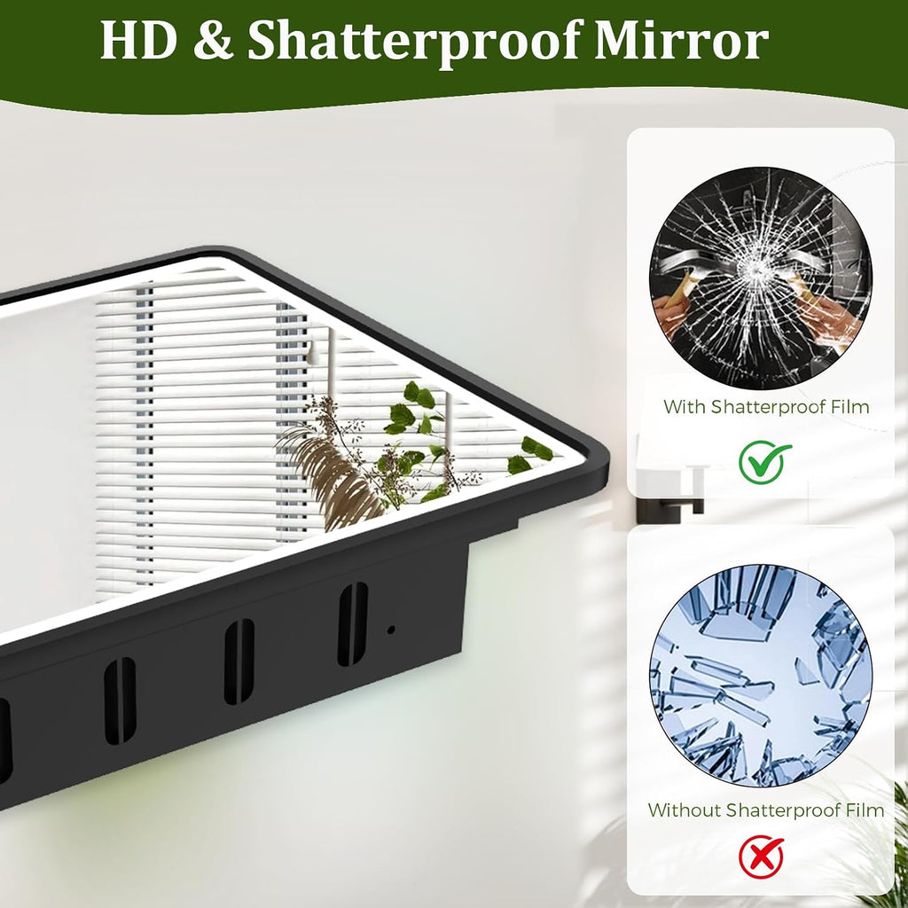 LED Medicine Cabinet Mirror 20x26 Inch, Recessed Medicine Cabinets with Lights, Anti-Fog Bathroom Mirror with