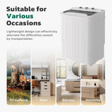 Portable Washing Machine, 16 Lbs Compact Mini Washer and Dryer Combo, Semi-automatic Twin Tub Laundry Washine with