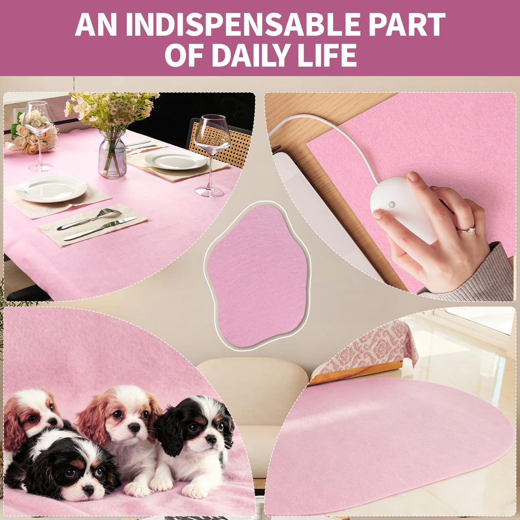 Baby Pink Fabric Sheet 36" X 36", 1.4mm Thick Large Soft Durable Flexible Craft Felt by The Yard, Nonwoven Fabric for