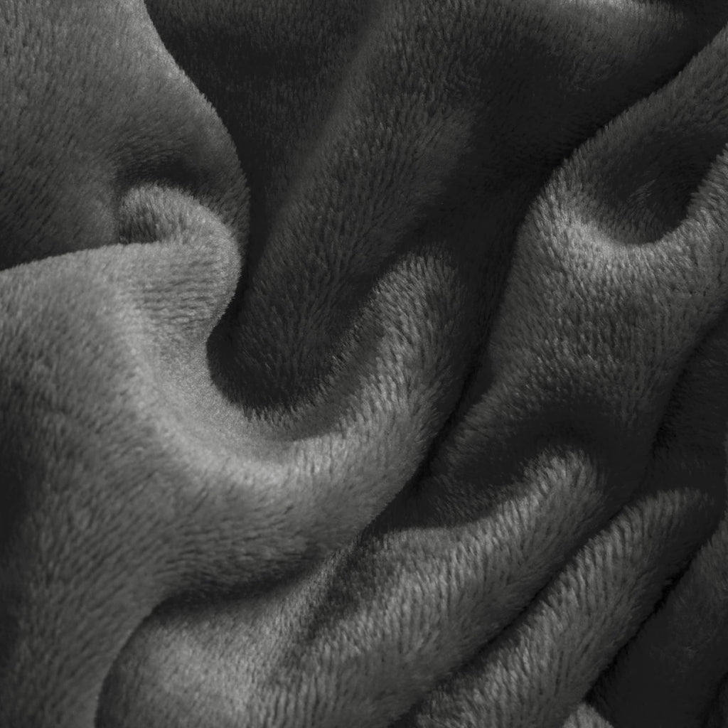 Flannel Sheets Queen Size, Dark Gray, 4 Pieces