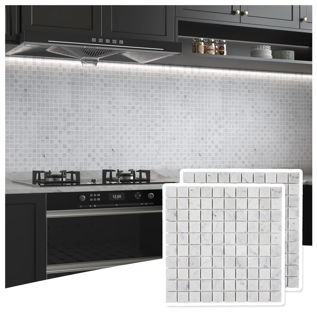 Mosaic Tile Bathroom Floor 1 Inch Square 5 Pcs