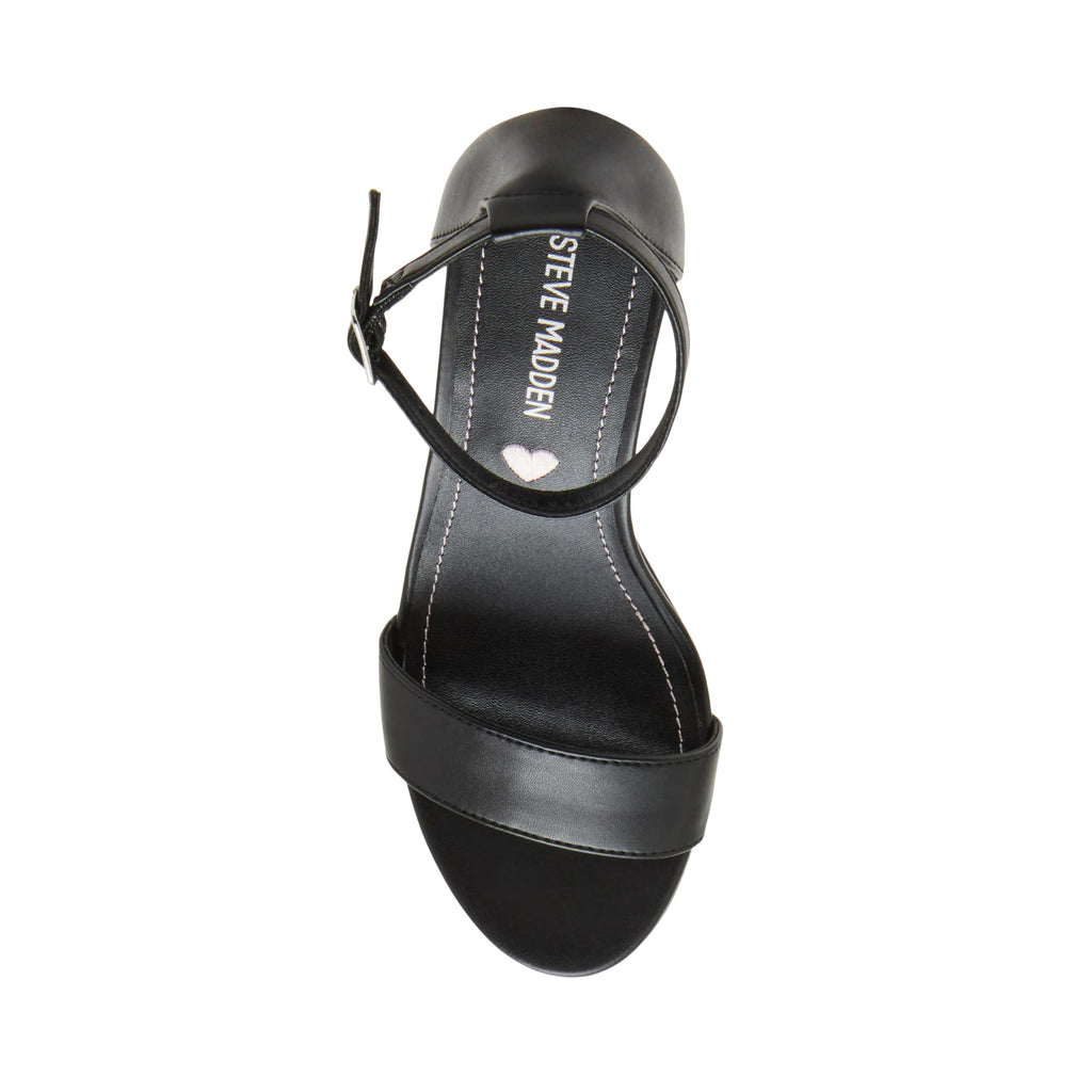 Carrson Heeled Sandal, Black Smooth, 7