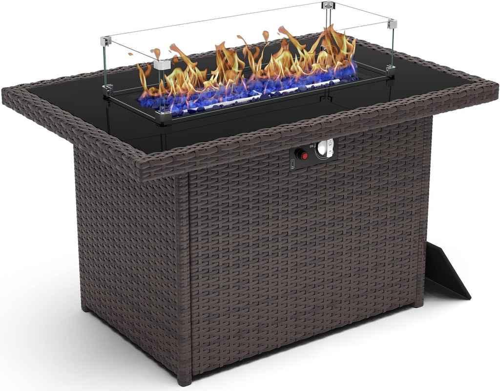 44 Inch Propane Gas Fire Pits Table for Outside Patio
