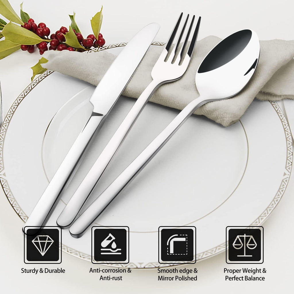 Silverware Sets, 60-Piece Flatware Set for 12