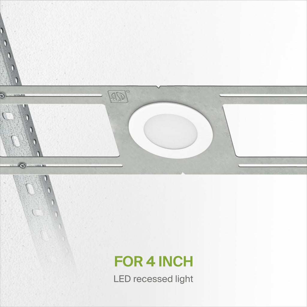 24 Pack New Construction Mounting Plate, 4 Inch Wafer Light Bracket