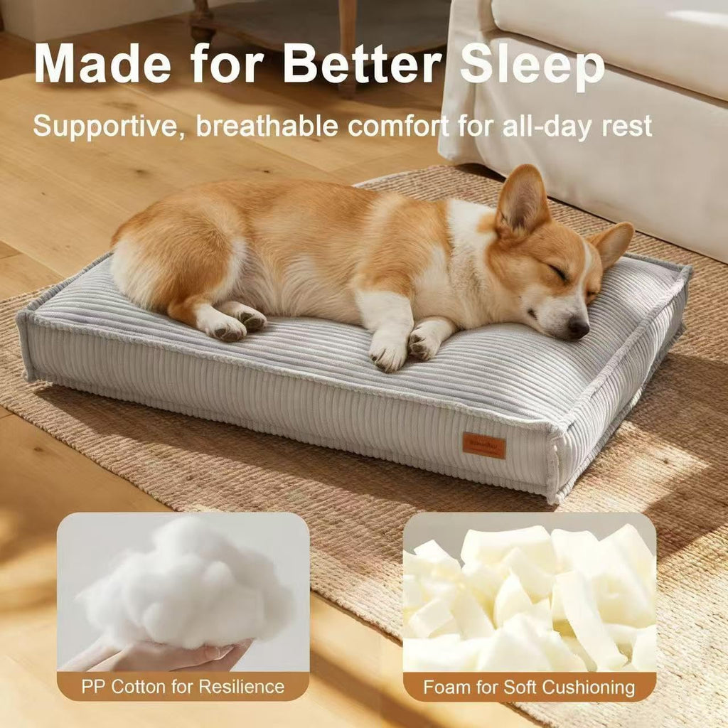 5.5-Inch Thick Dog Bed Mat, Cozy Flat Dog Kennel Bed for Crate