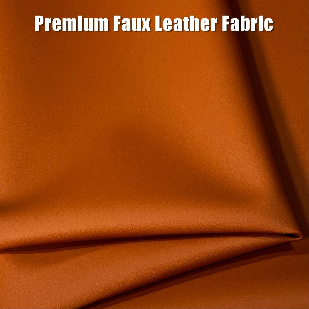 Faux Leather Fabric, 54"x36" 1.2mm Thick Durable Synthetic Upholstery Leather Vinyl, Soft Smooth Waterproof