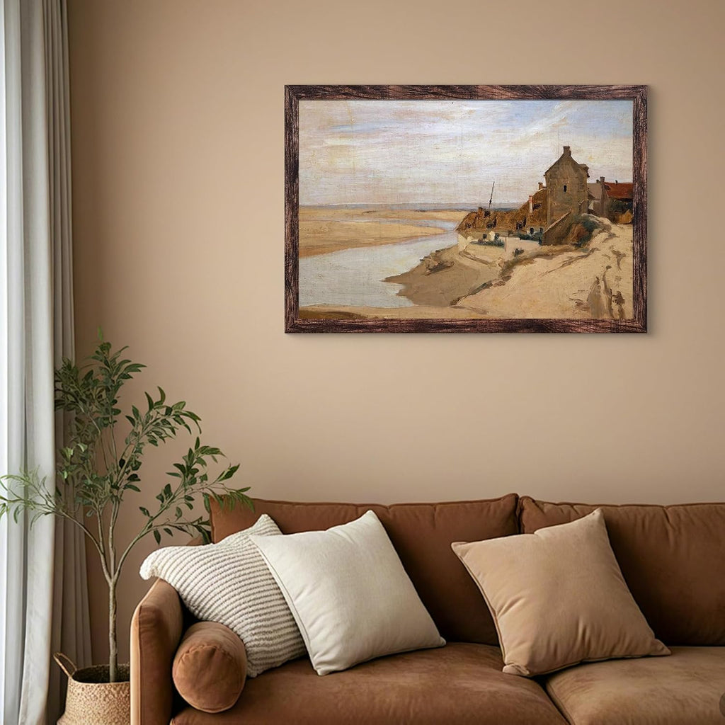 24x36 Poster Frame Display 24 x 36 inches, Photo Frames for Wall Hanging, Engineered Wood, Brown, 1 Pack