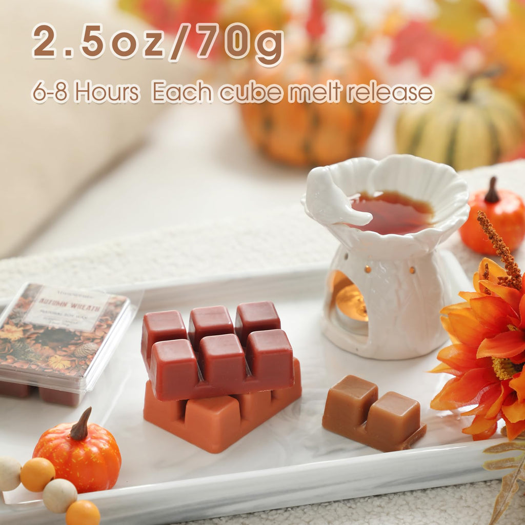 Fall Scented Wax Melts, Wax Cubes Strong Scent for Wax Warmer