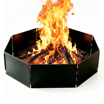 Collapsible Fire Pit Ring, 42 Inch Foldable Portable Detachable Fire Ring