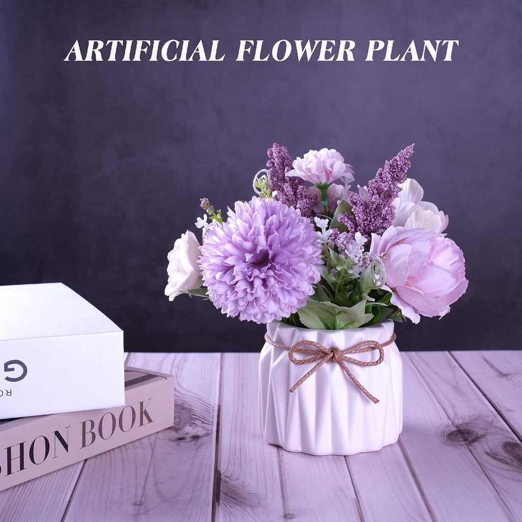 Artificial Potted Flower Pink Desktop Decoration Indoor and Office