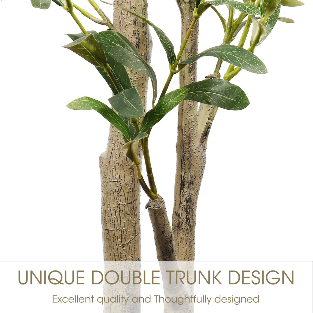 Artificial Olive Tree 5ft Tall Olive Trees Artificial Indoor Faux Olive Tree Indoor with Olive Branches and Black