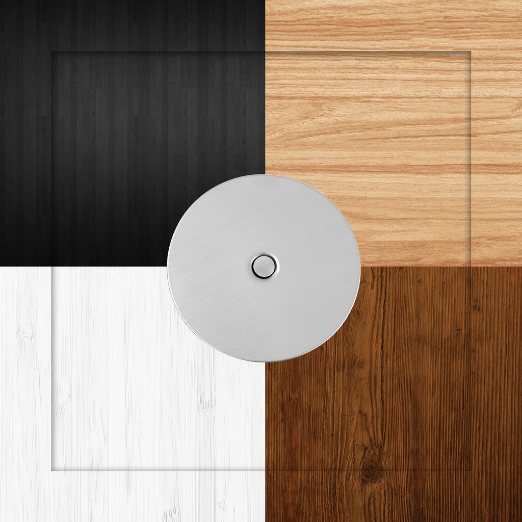 2 Pack Door Hole Cover Plate Brushed Satin Nickel Deadbolt Cover Plate 2 5/8" Diameter Round Door Knob Hole Filler