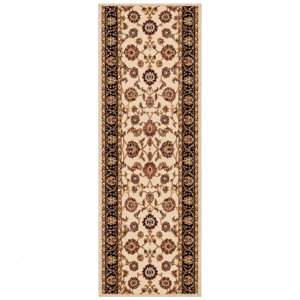 Barclay Sarouk Ivory 26 in x 63 ft Hallway Long Runner Rug